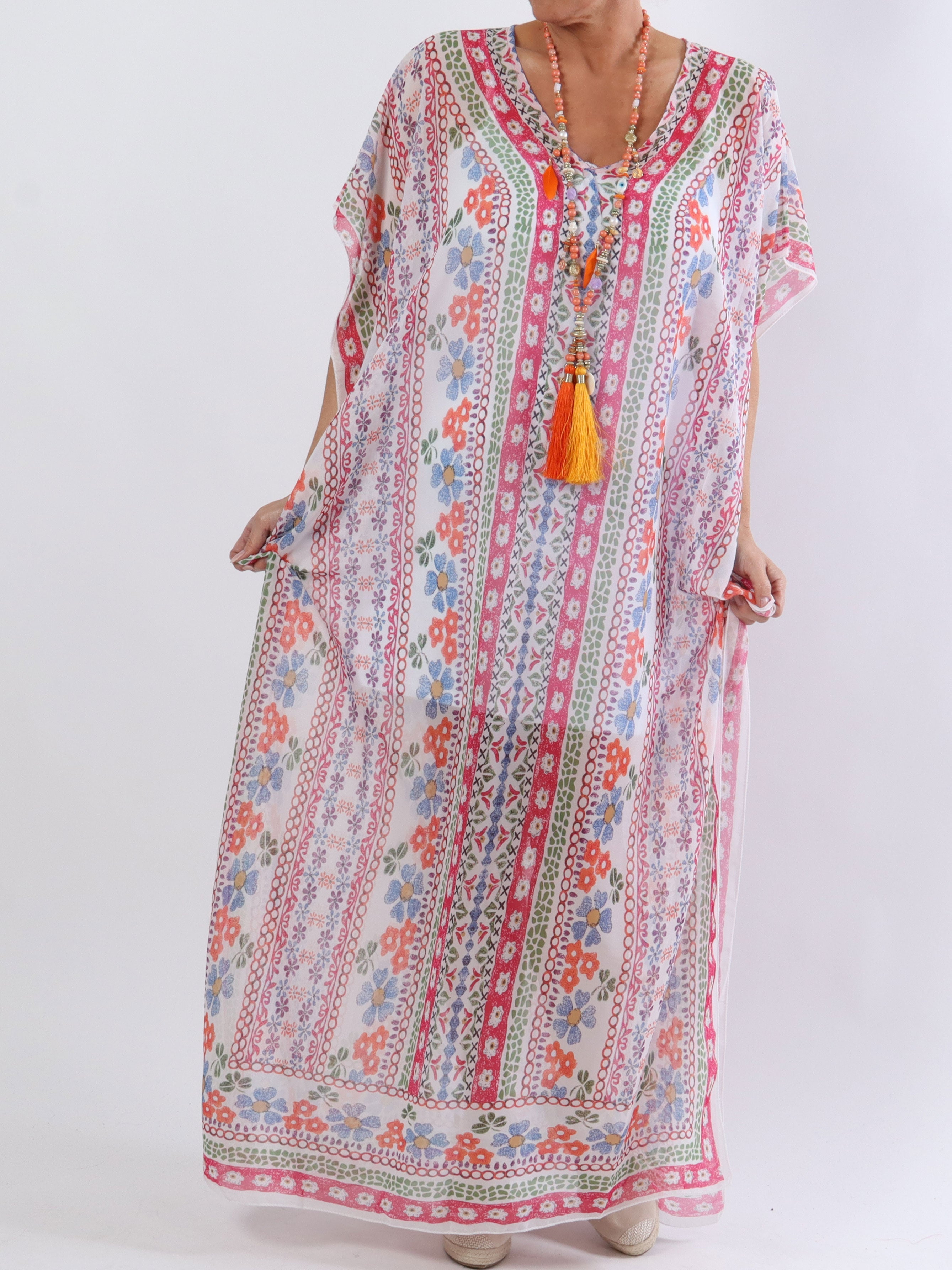 Nadia - Lång plus size halvtransparent tunika